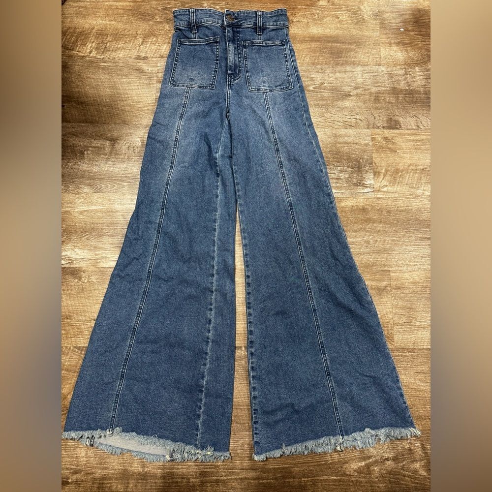 Show Me Your MuMu Dark Blue High-Waist Wide Leg Jeans